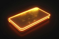 Notebook glowing light gold.