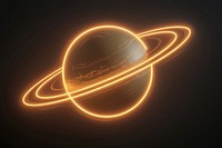 Saturn astronomy glowing planet.