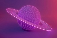 Saturn sphere purple planet.
