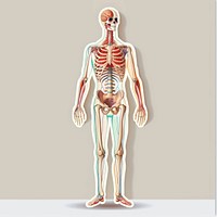 Human anatomy model skeleton person.