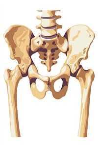 Minimal pelvis bone icon human skeleton person.