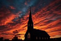 Church silhouette photography sunset sky architecture.