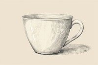 Coffee cup drawing illustrated beverage.