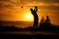 Golf silhouette photography outdoors weaponry nature.