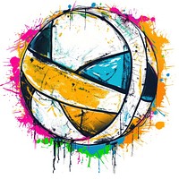 Graffiti volleyball art graphics painting.