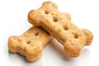 Two milk bone flavor mini dog biscuit food white background confectionery.