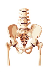 Minimal pelvis bone icon human skeleton person.