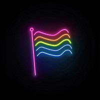 Pride flag neon light.