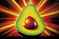 Airbrush art of a Avocado avocado produce fruit.