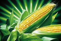 Airbrush art of a corn medication produce grain.