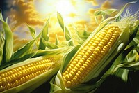 Airbrush art of a corn produce reptile animal.