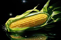 Airbrush art of a corn produce grain plant.