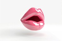 Pink mouth white background lipstick clothing.