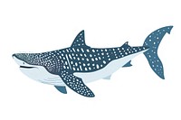 Whale shark flat illustration animal mammal fish.
