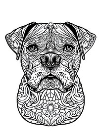 Dog doodle sketch art.