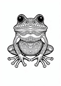 Frog sketch art illustrated.