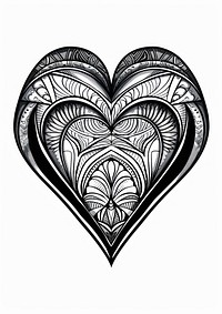 Heart doodle sketch illustrated.