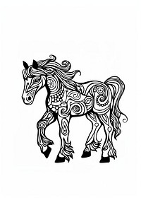 Horse sketch art illustrated.