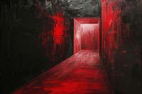 A red light district painting art architecture.