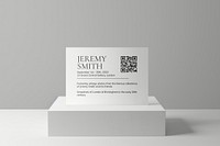 Professional white business card mockup psd