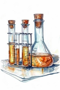 Painting perfume bottle biotechnology.