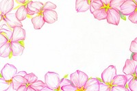 Pink flower border backgrounds blossom pattern.