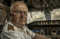 A pilot controlling in plane cockpit transportation accessories accessory.