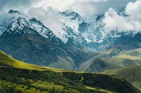 Andes mountain range landscape panoramic outdoors.