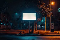 Blank banner pole mockup on street transportation advertisement electronics.