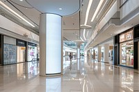 Blank led screen round pillar mockup indoor shopping mall indoors accessories accessory.