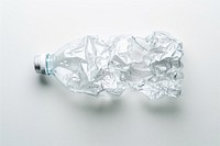 Crushed plastic bottle aluminium.