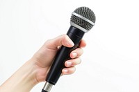 Microphone handheld microphone white background performance.