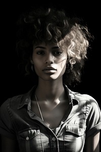 A black woman portrait photography accessories accessory.