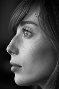 Portrait photo of a girl photography freckle person.
