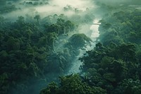 Jungle rainforest river vegetation outdoors woodland.