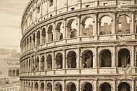 Closeup colosseum landmark person human.