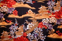 Shogun Castle pattern backgrounds art representation.