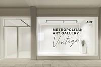 Store front windows sign mockup psd