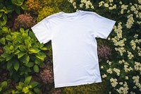 Blank tshirt mockup vegetation clothing apparel.