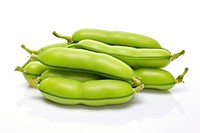Four green soybean vegetable plant food.