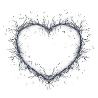 Heart outline doodle frame illustrated astronomy outdoors.