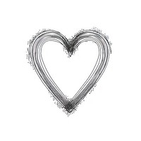 Heart outline shaped doodle accessories accessory jewelry.