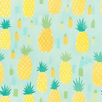 Pineapples pattern produce fruit.