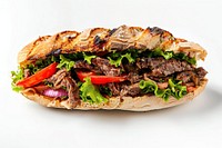 Kebab sandwich bread lunch food.