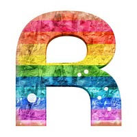 Rainbow with - sign number symbol purple.