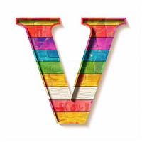 Rainbow with alphabet V weaponry number symbol.