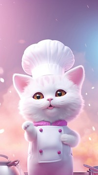Cat chef cartoon animal mammal.