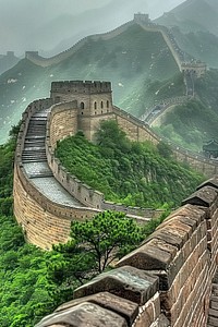 Great Wall of China landmark bridge.