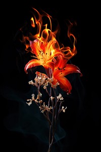 Flower flame fire blossom.