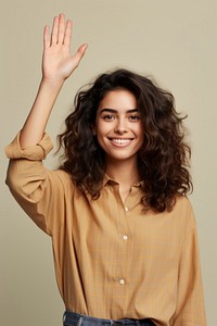 Person waving person clothing dimples.